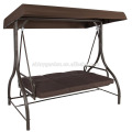 3 Sets Modern Converting Outdoor Patio Metal Swing Chair, Canopy Hammock Deck Furniture